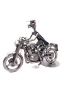 metalowa figurka motocyklista
