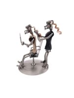 figurka z metalu fryzjerka