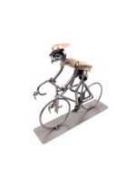 Figurka rowerzysty na rowerze szosowym z metalu