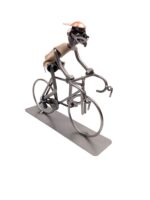 Metalowa figurka kolarza – dynamiczna sylwetka