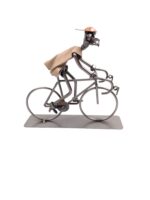 Metalowa figurka rowerzysty na kolarzówce – prezent dla kolarza
