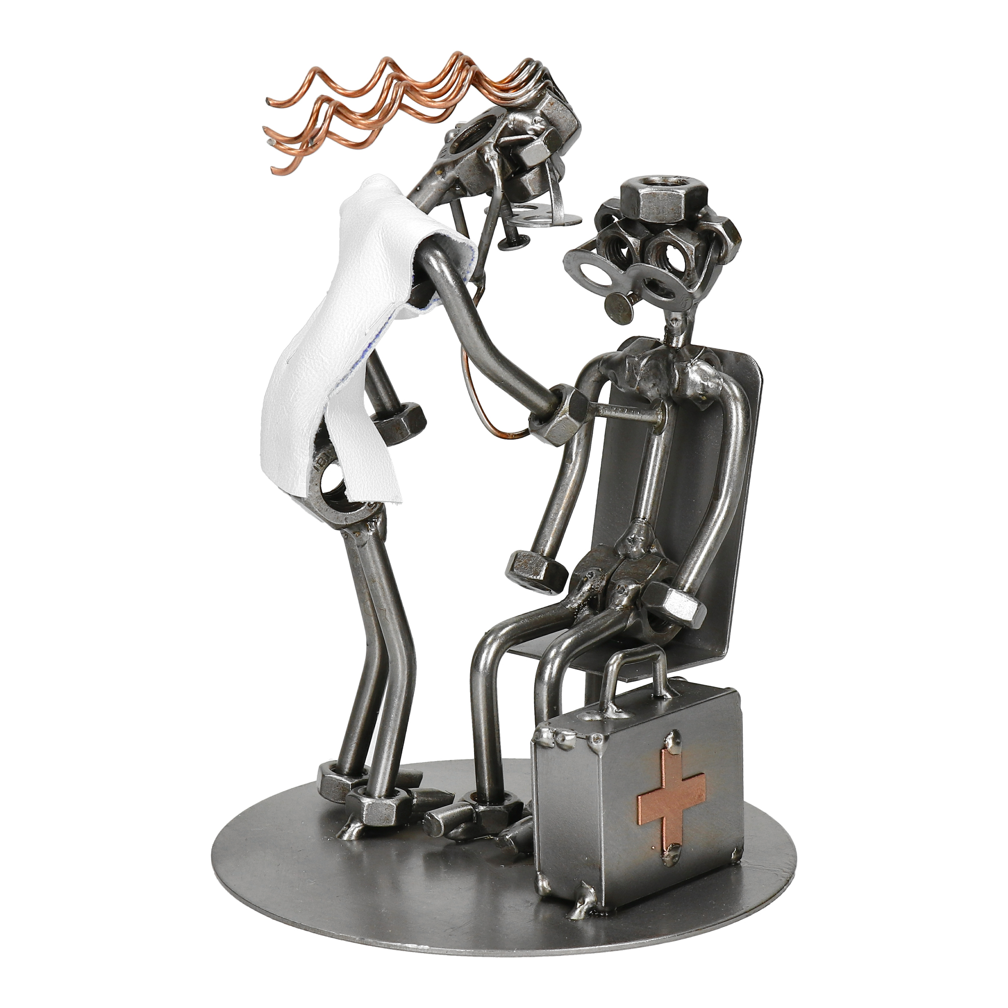 pani-doktor-z-pacjentem-figurka-z-metalu-prezent Metalowa figurka kobiety lekarki z pacjentem – podziękowanie dla lekarki