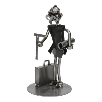 figurka inżynier prezent dla inżyniera awans zawodowy prezent podziękowanie dla inżyniera prezent firmowy figurki zawodowe dekoracja biura prezent personalizowany metalowa figurka polska produkcja
