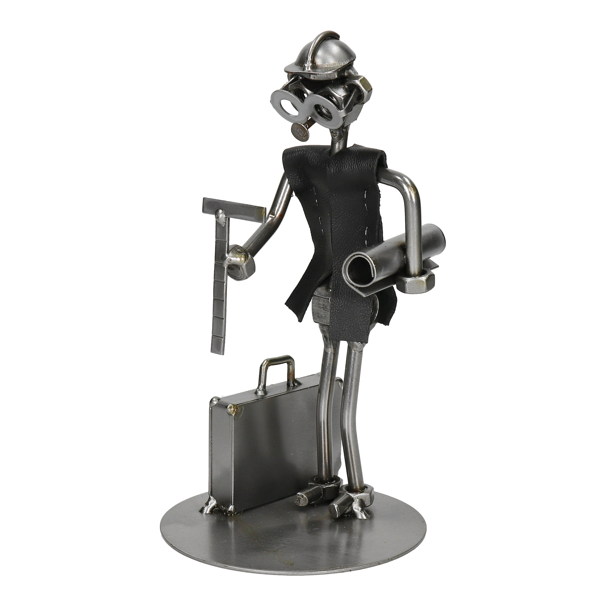 prezent-dla-inzyniera-figurka-metalowa figurka inżynier prezent dla inżyniera awans zawodowy prezent podziękowanie dla inżyniera prezent firmowy figurki zawodowe dekoracja biura prezent personalizowany metalowa figurka polska produkcja