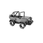 Metalowy jeep amerykański figurka – widok z przodu