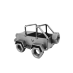 Metalowa figurka jeep amerykański – widok boczny