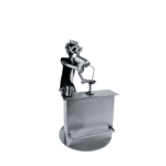 Ręcznie wykonana metalowa figurka barman – detale