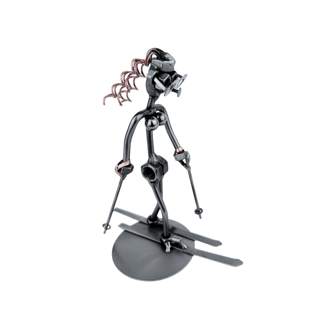 metalowa-figurka-biegaczka-narciarska-metalika Metalowa figurka biegaczka narciarska – sportowa dekoracja