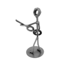 Metalowa figurka gitarzysta – profil sylwetki