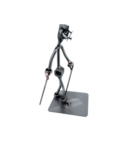 Metalowa figurka Nordic Walking – cała postać