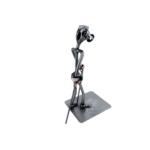 Metalowa figurka Nordic Walking – widok boczny